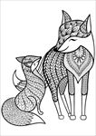 手绘线描黑白动物矢量图