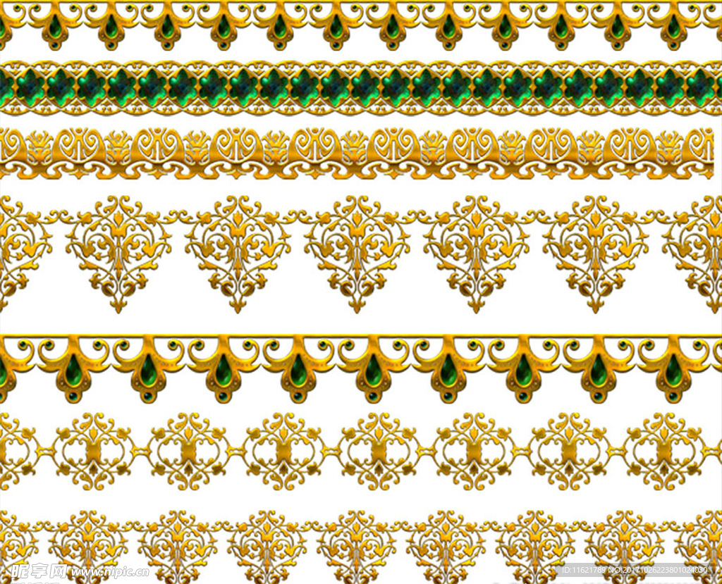 金色古典花边