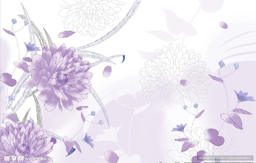 3D矢量紫薇花