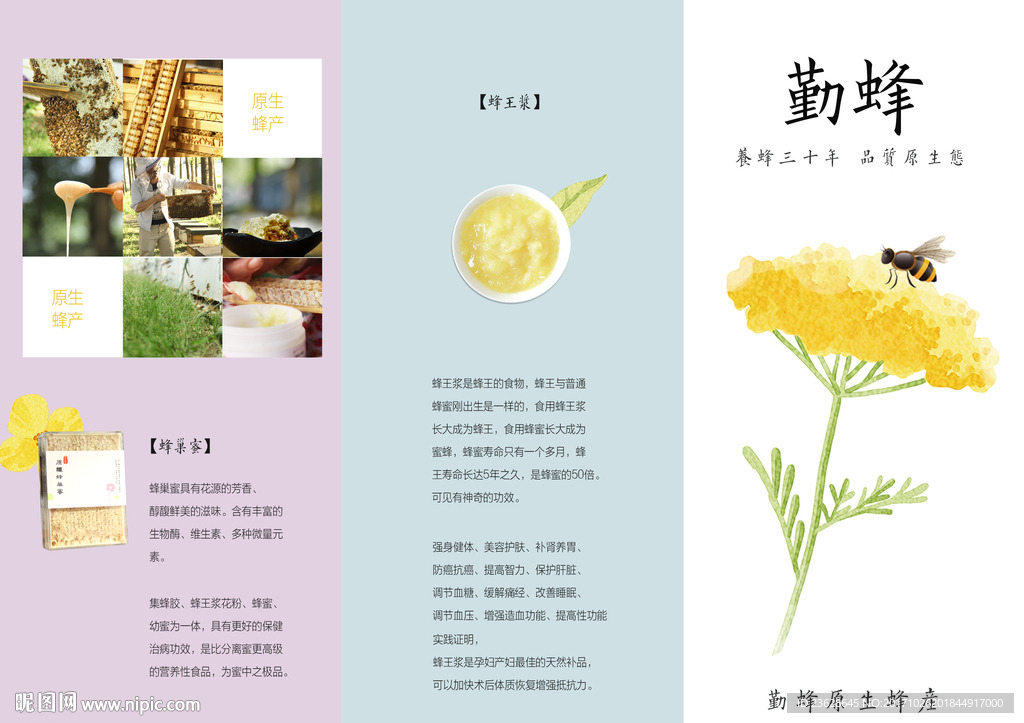 蜂蜜宣传单活动单页DM广告单