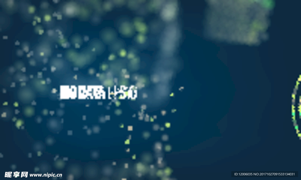 绿色模糊动感抽象粒子背景