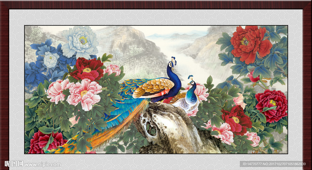 国画牡丹
