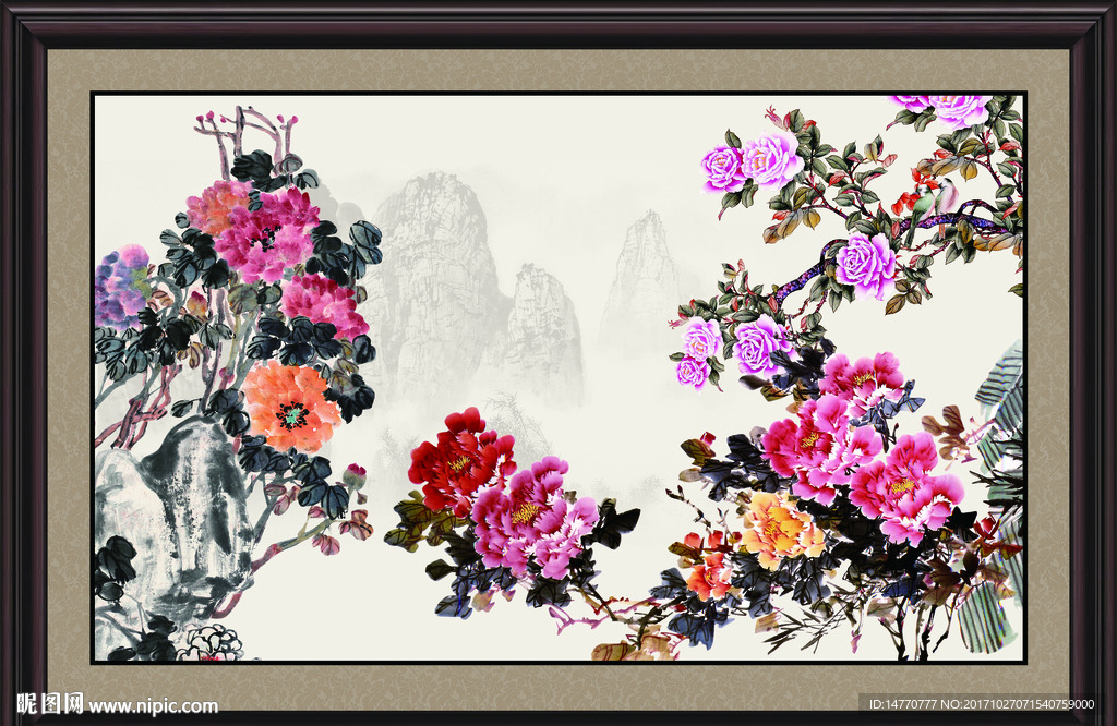 国画牡丹