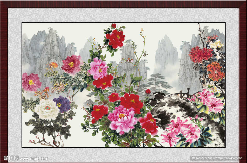 国画牡丹