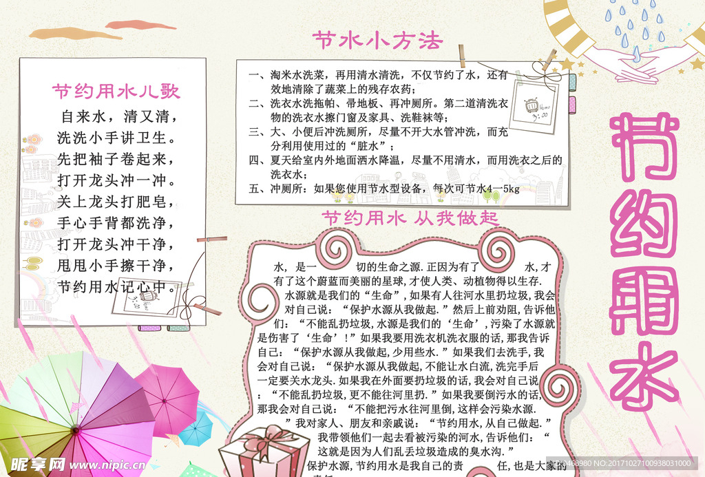 节约用水小报