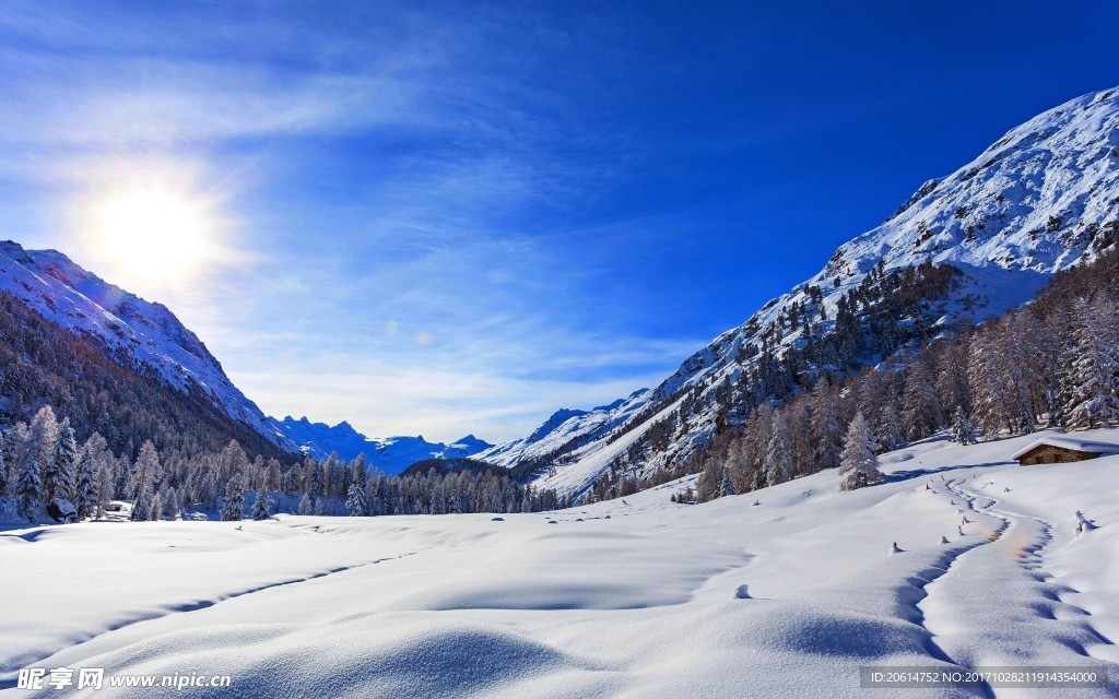 美丽的雪山风光