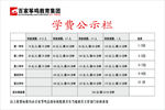 学费公示栏