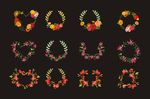 花朵花环边框