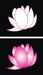 莲花 荷花 美容标志 荷花手绘