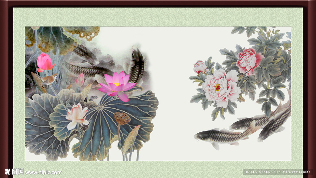 国画荷花