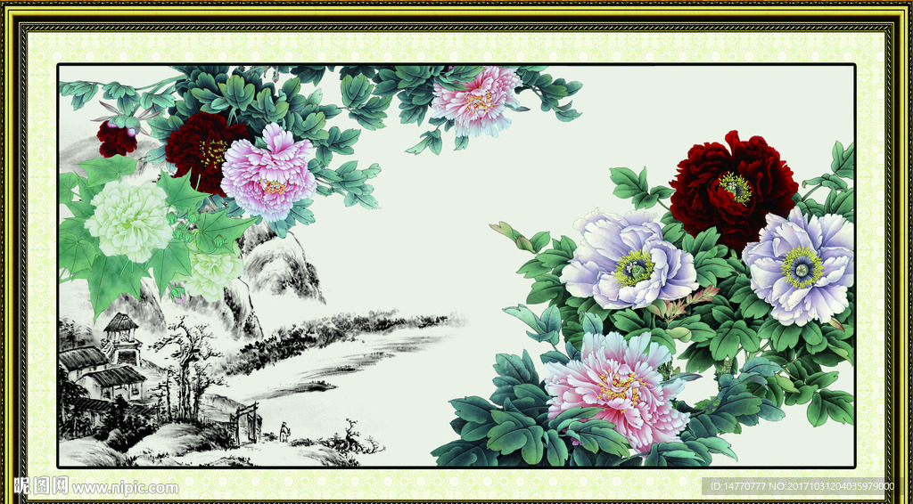 国画牡丹