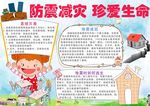 防震减灾珍爱生命小报