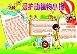 爱护动植物小报