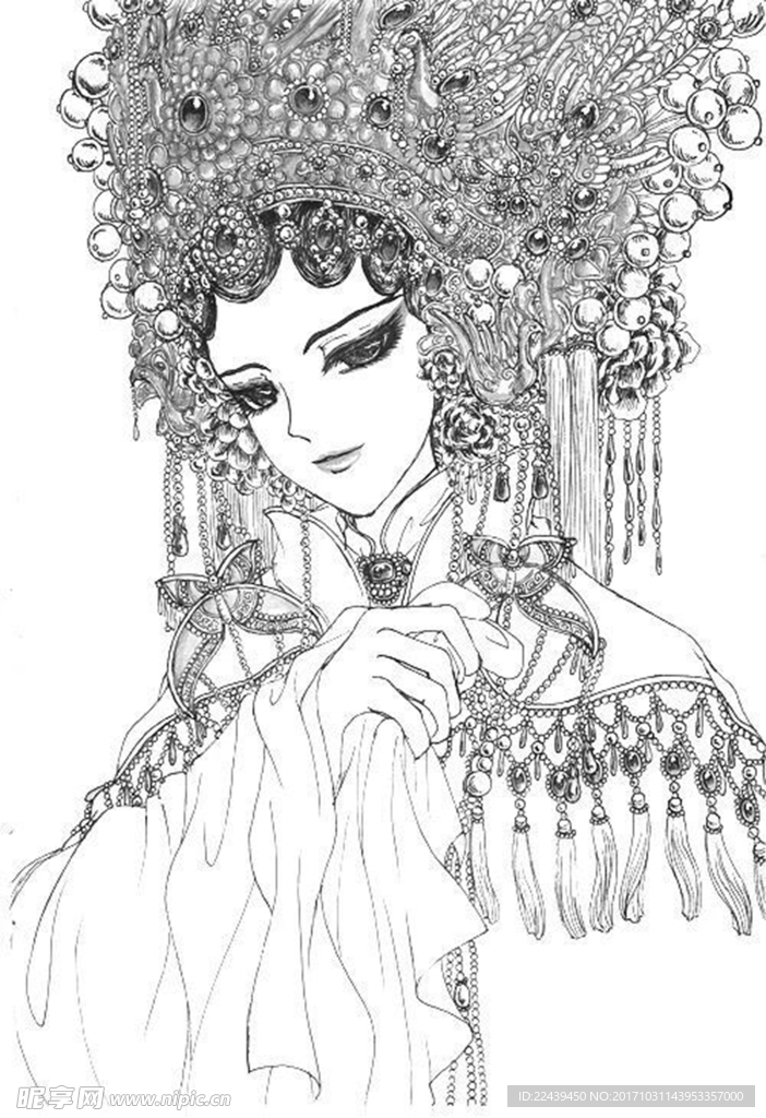 女人线描