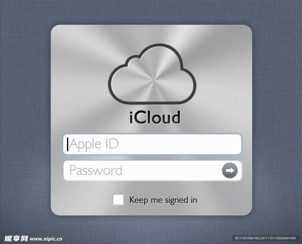 仿真iCloud登录页面