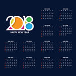 2018年日历