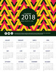 2018年日历