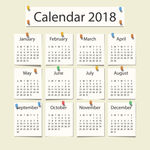 2018年日历