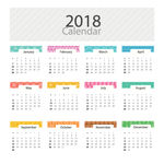 2018年日历