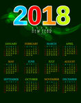 2018年日历