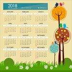 2018年日历