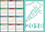 2018年日历