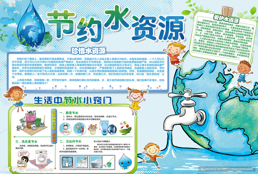 节约水资源小报