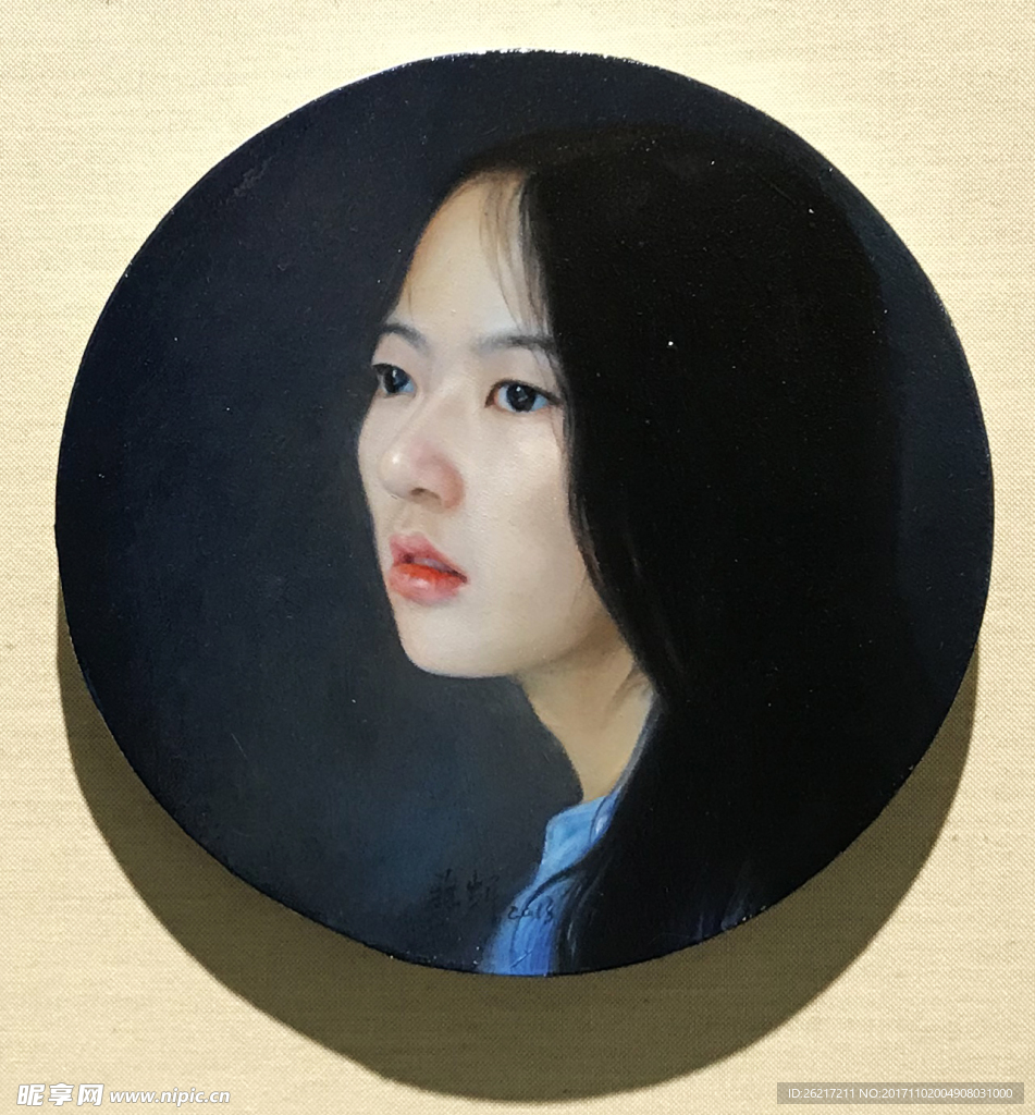 美女油画