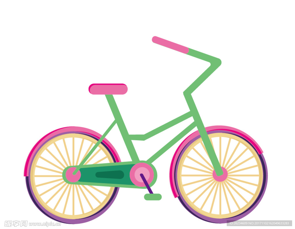自行车  孩子 可爱 卡通