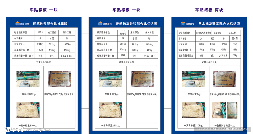 砂浆配合比标识图