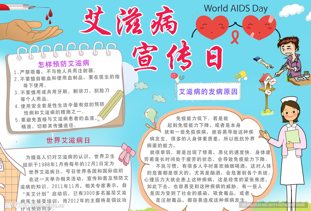 艾滋病宣传日小报