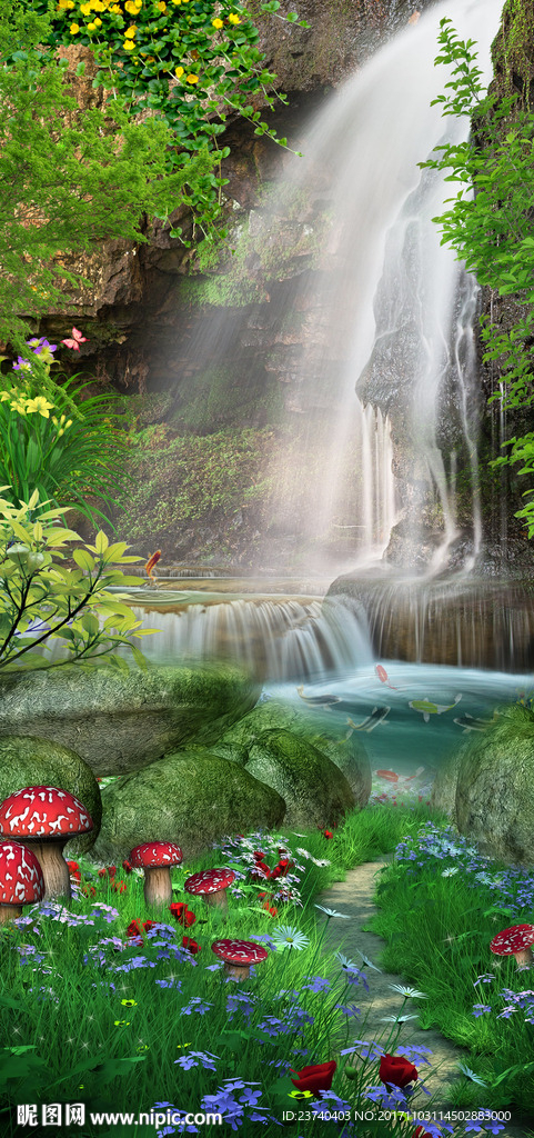 山水风景玄关