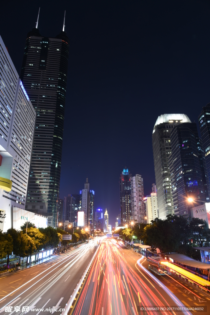 深圳夜景-深南东路