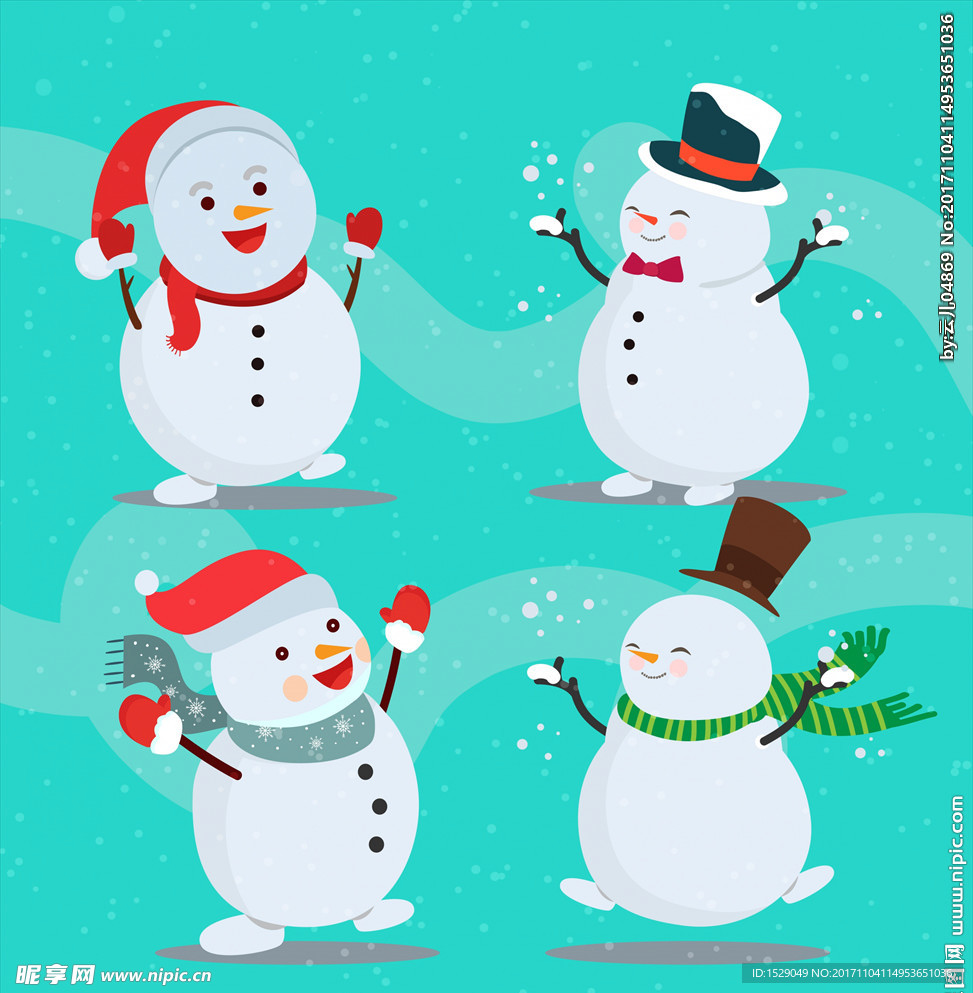 卡通雪人