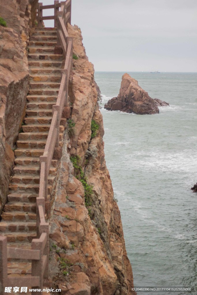 海边风景 石头楼梯