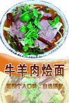 牛肉烩面  美食展板