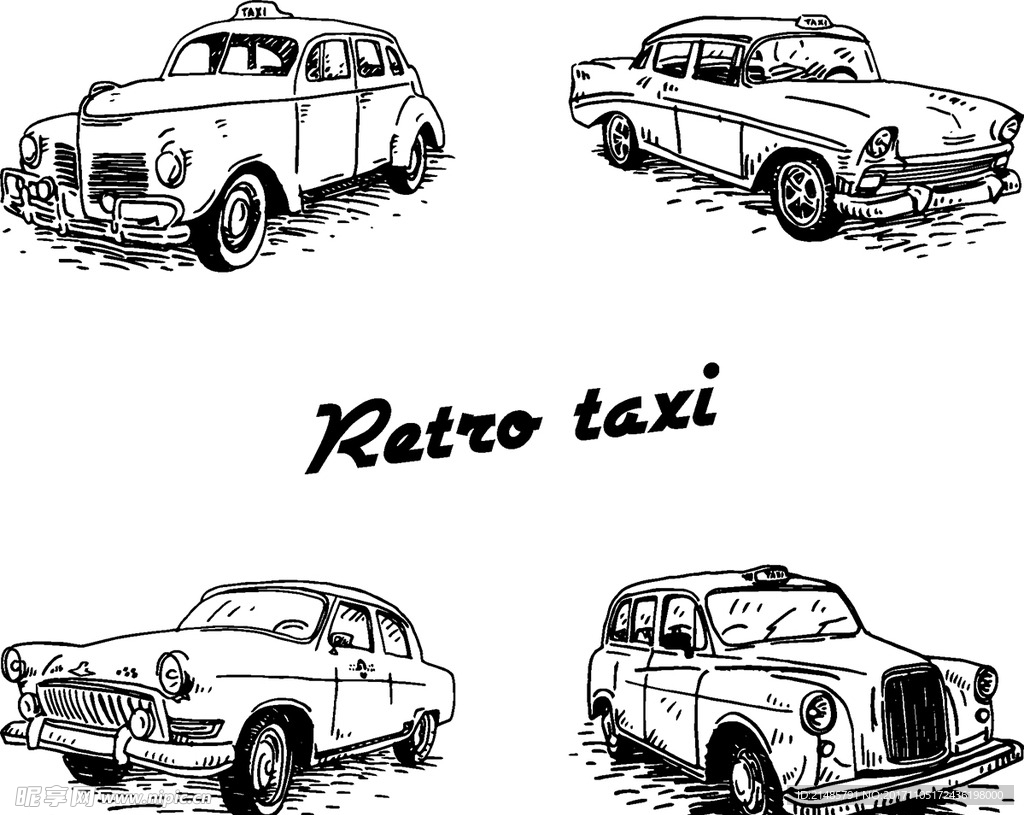 手绘汽车