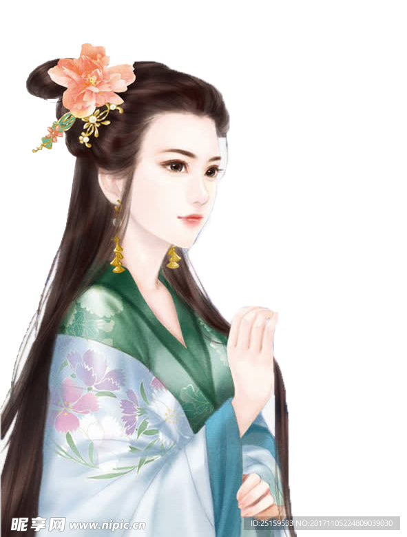 手绘美女