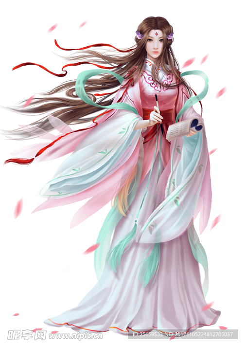 手绘古装美女