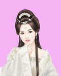 手绘美女