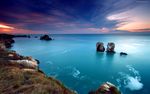 夕阳海景