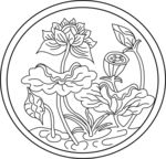 荷花花纹