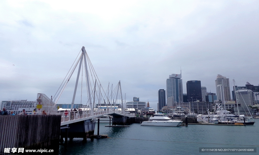 奥克兰港码头风景