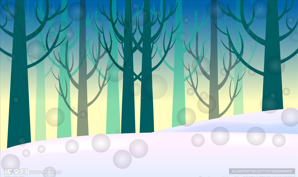树林背景墙
