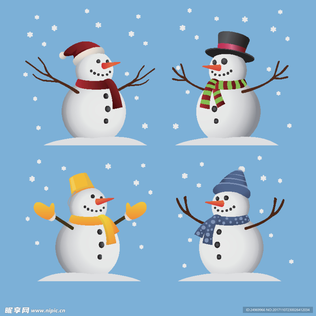 卡通雪人