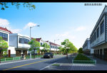 某村庄改造道路透视