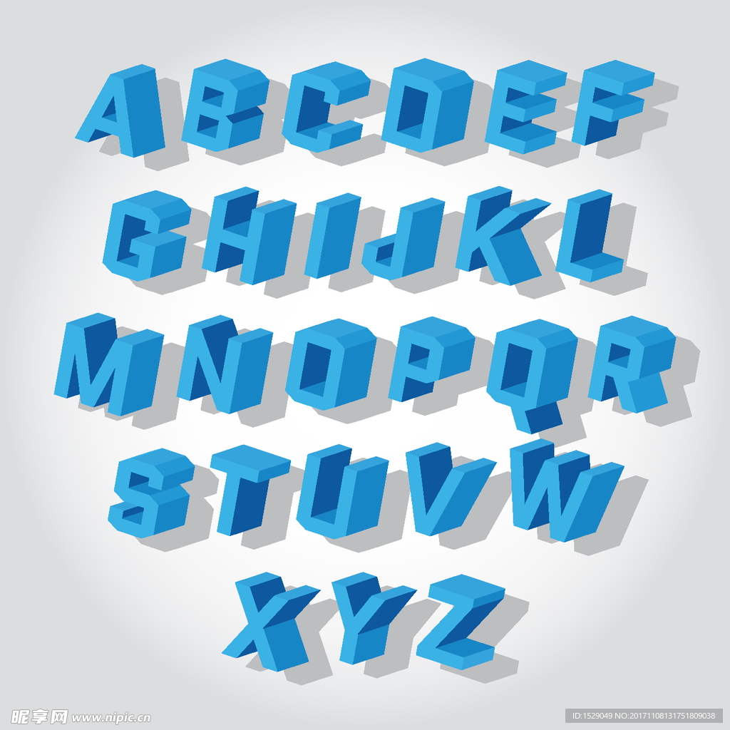 3D英文字母设计
