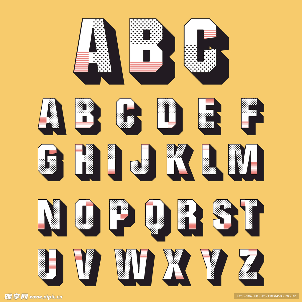 3D英文字母设计