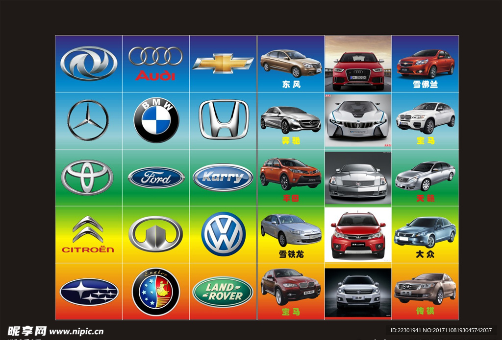 汽车及汽车logo