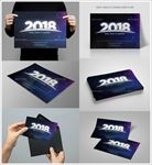 2018新年创意字体海报设计